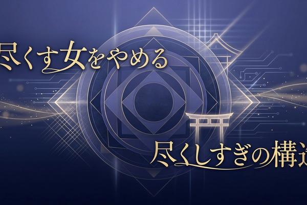 尽くす女をやめる｜尽くしすぎの構造