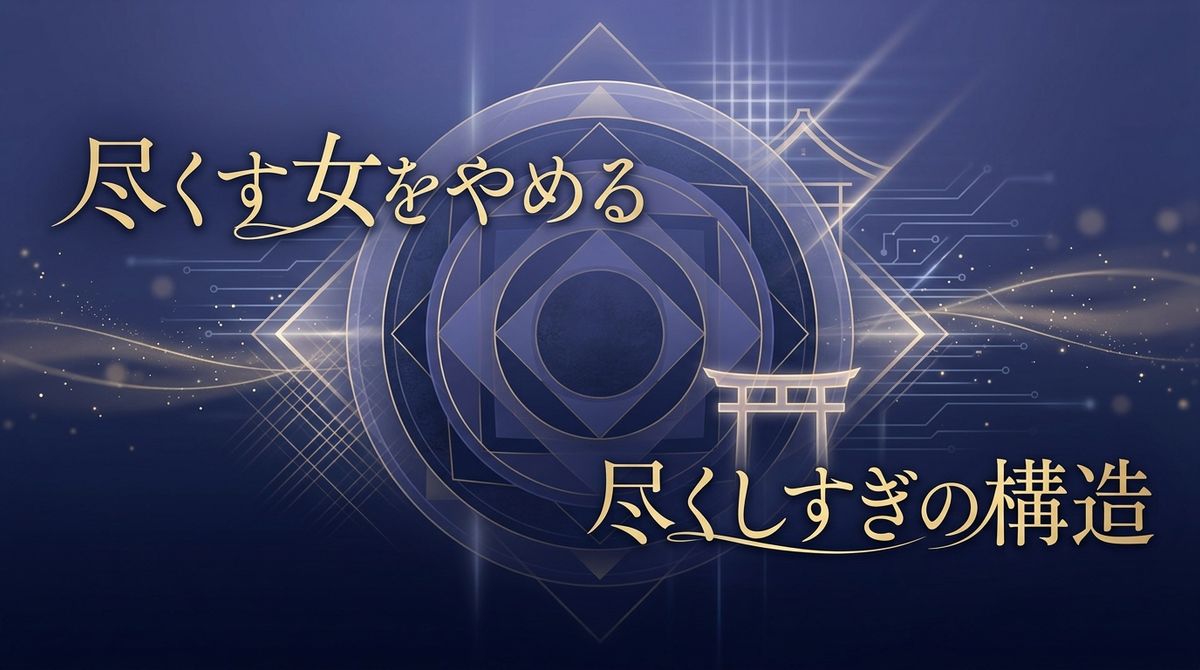 尽くす女をやめる｜尽くしすぎの構造
