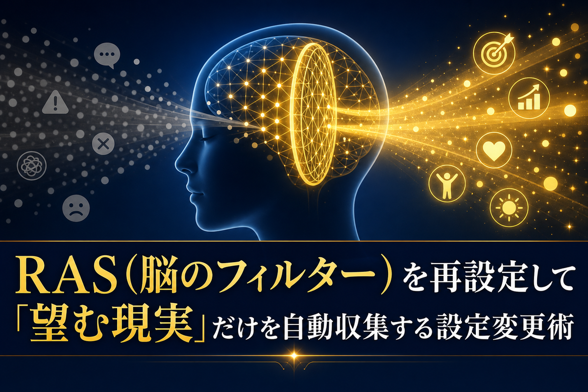 RAS（脳のフィルター）を再設定して「望む現実」だけを自動収集する設定変更術