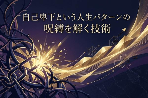 自己卑下という人生パターンの呪縛を解く技術