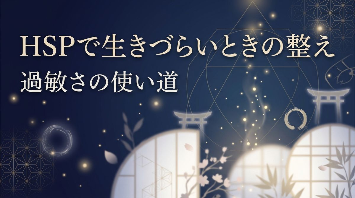 HSPで生きづらいときの整え方｜過敏さの使い道