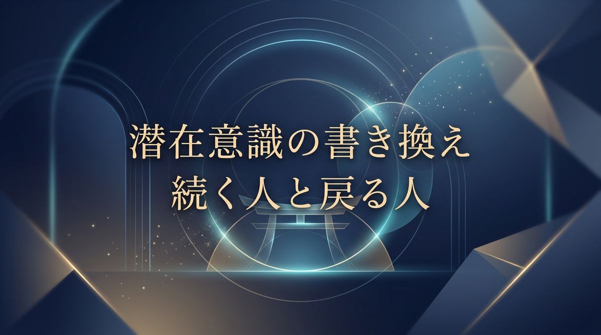 潜在意識の書き換え方｜続く人と戻る人の差
