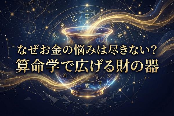 なぜお金の悩みは尽きない？算命学で広げる財の器