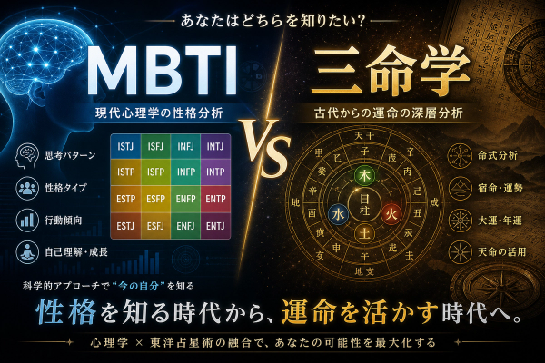 MBTIと算命学の違い｜自分探しを終わらせる活用術