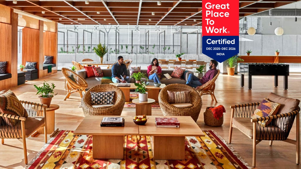 People working in WeWork happily