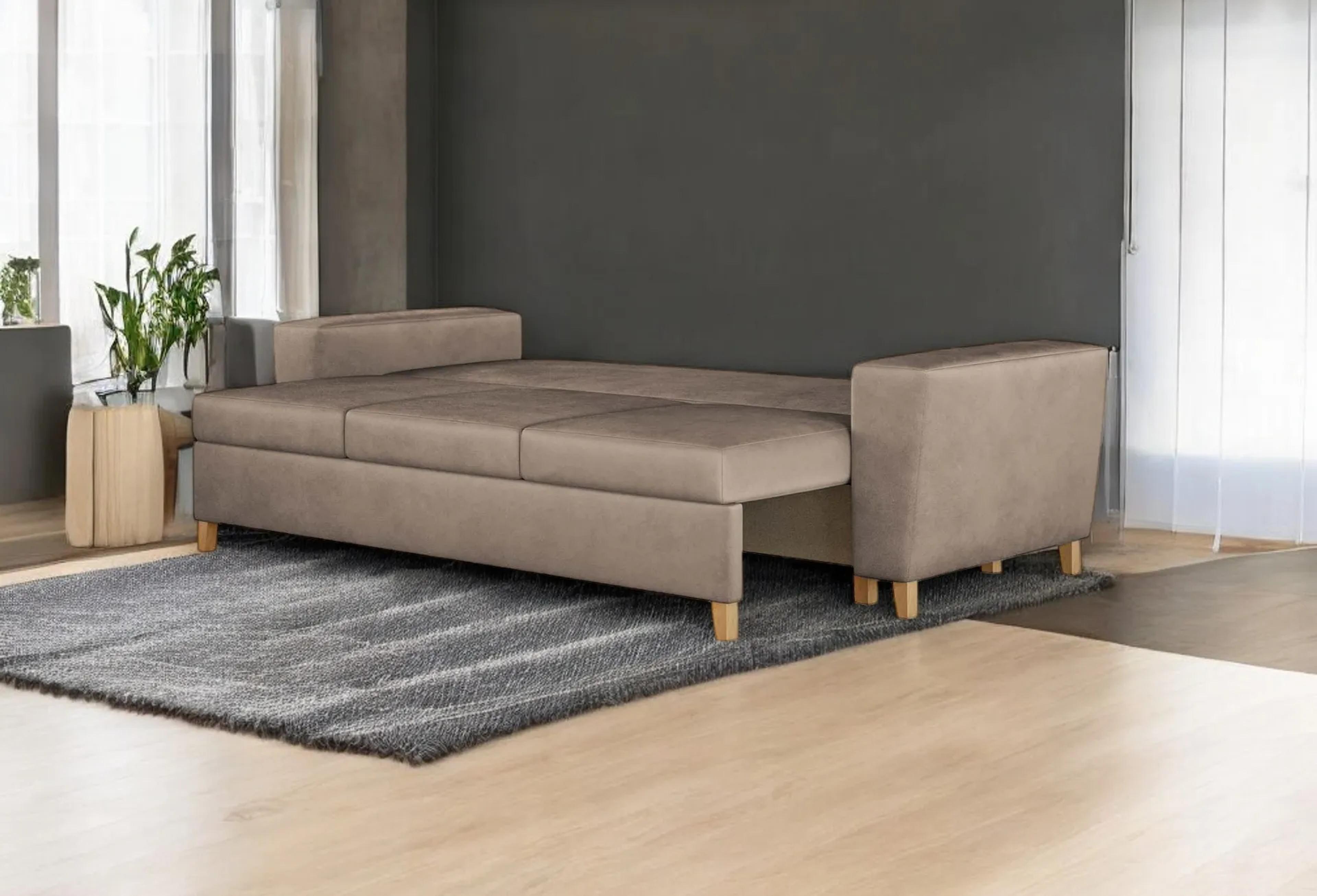 Elio bäddsoffa utbäddad