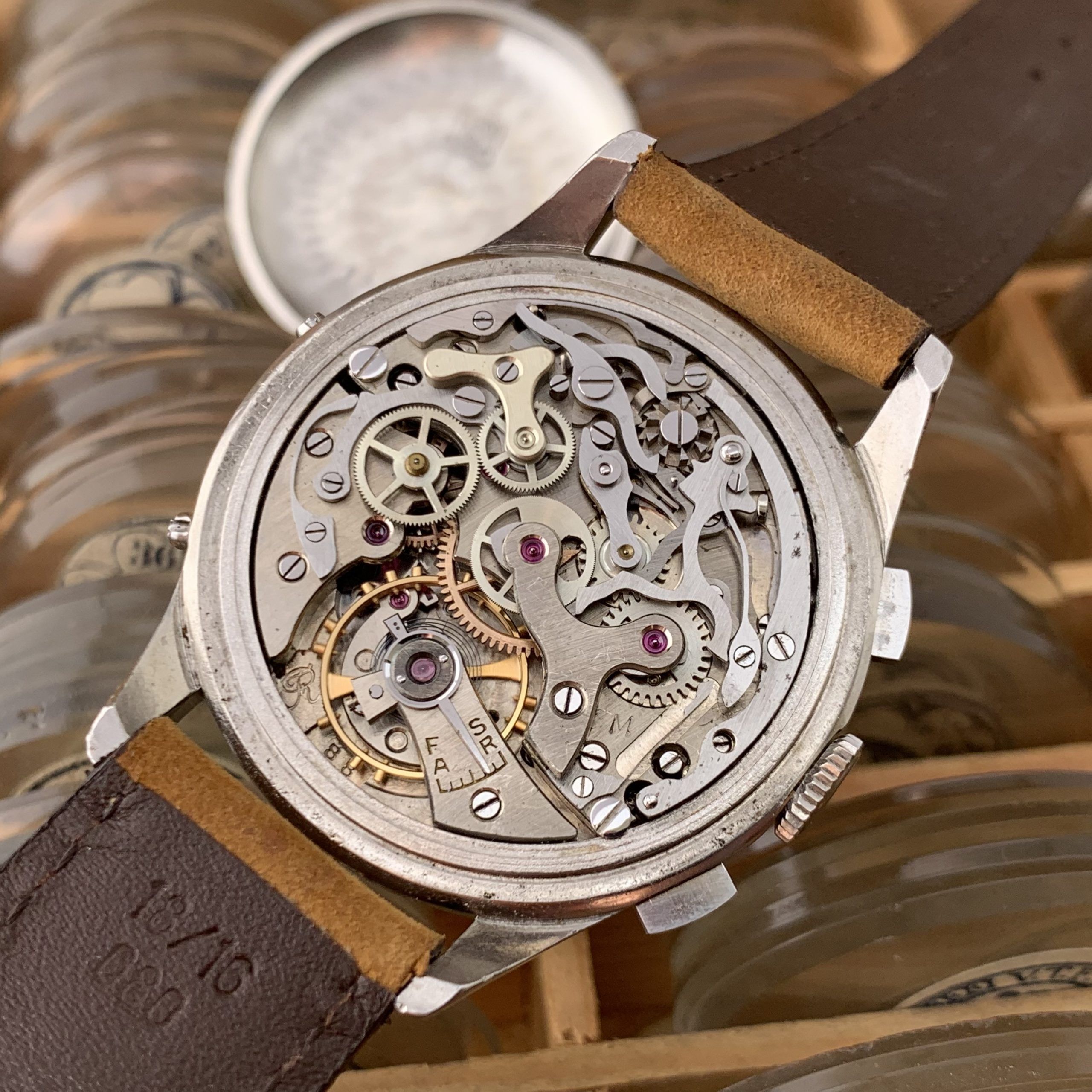 Record Watch & Co Rare Valjoux 88 Triple-Date Moonphase Chronograph, photo 15 of 15