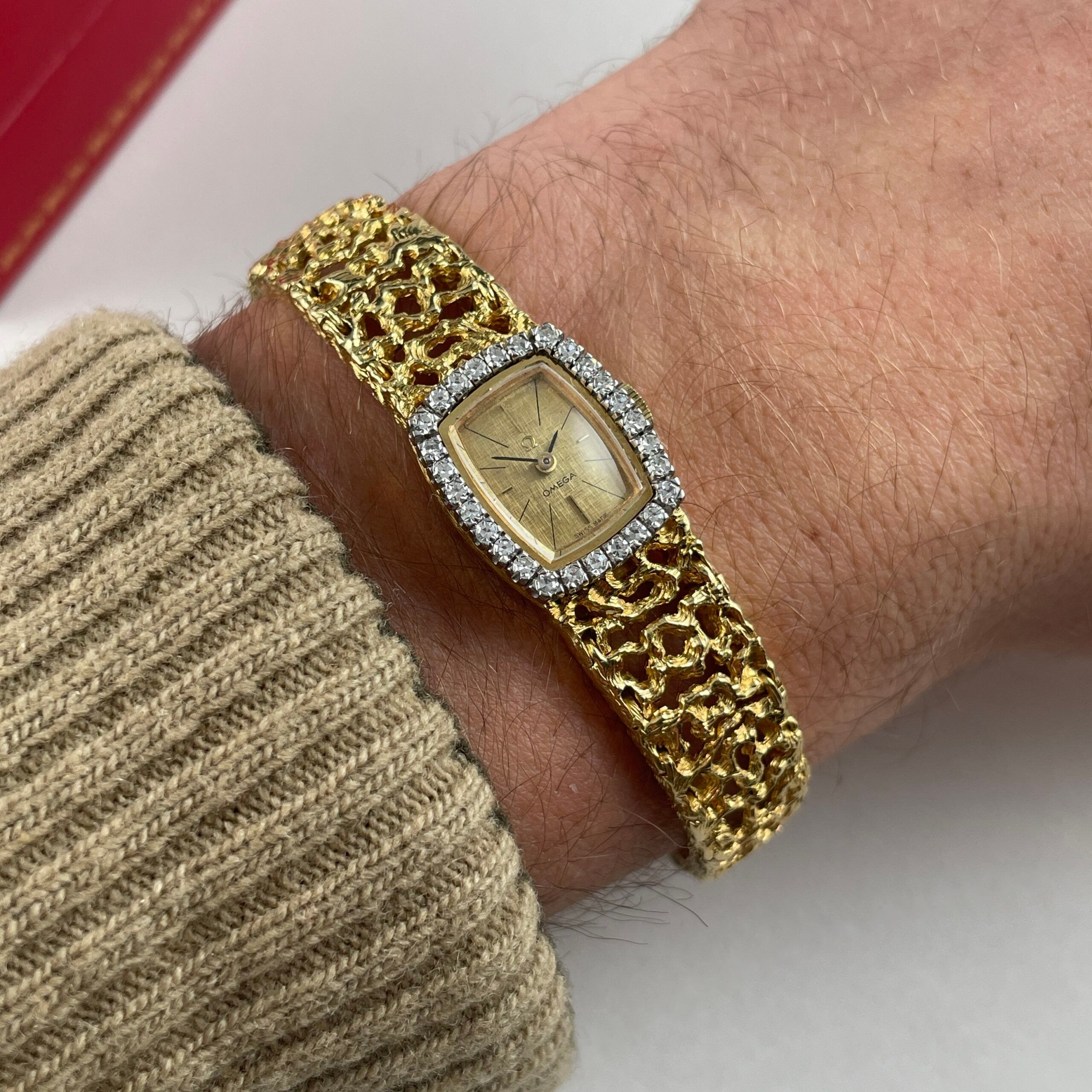 Omega Classic Mailles d’Or Gilbert Albert Diamond Cocktail Watch ‘Naturalistic’, photo 4 of 14