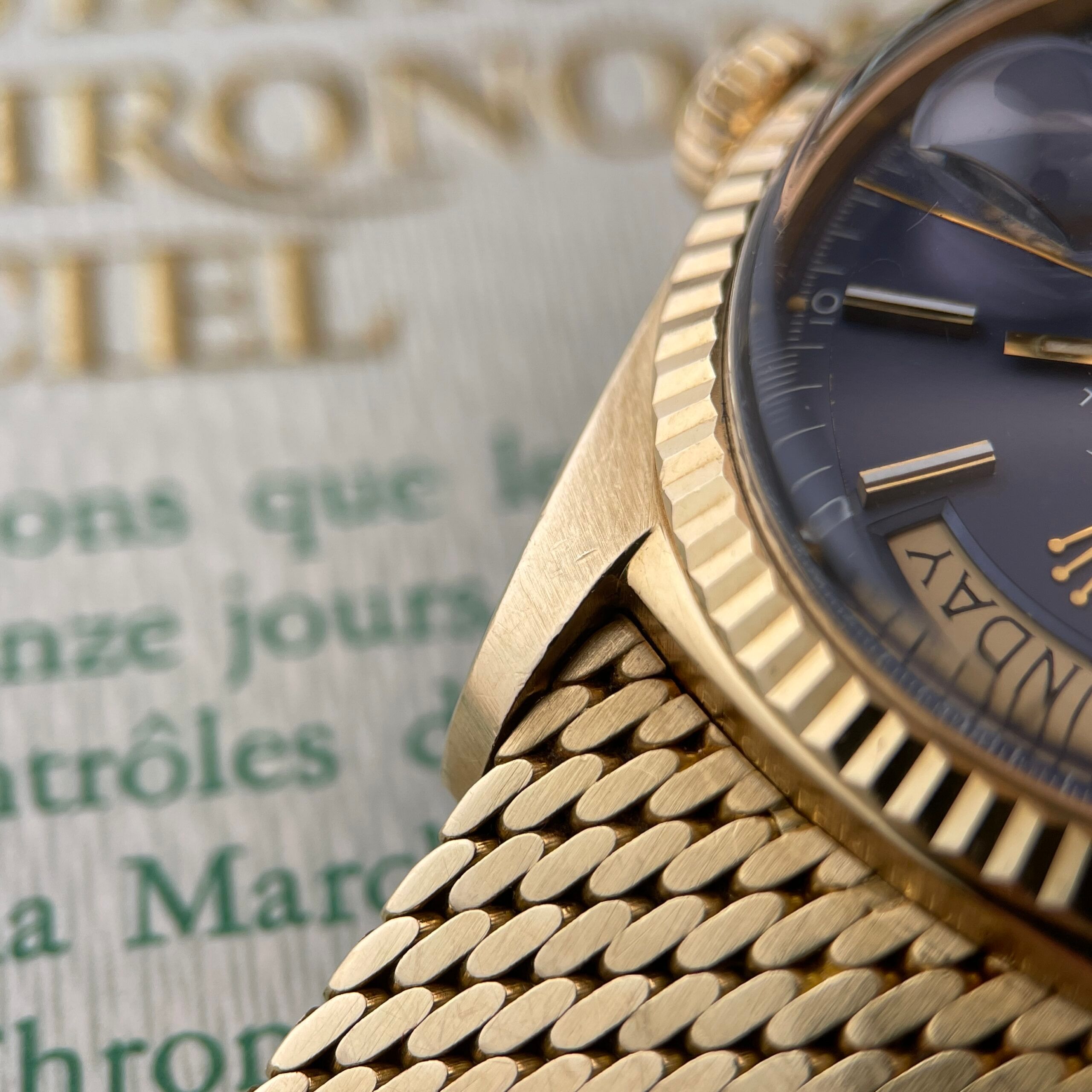 Rolex Day-Date 1803 Mat Blue Dial with Original Mesh Bracelet, photo 9 of 22