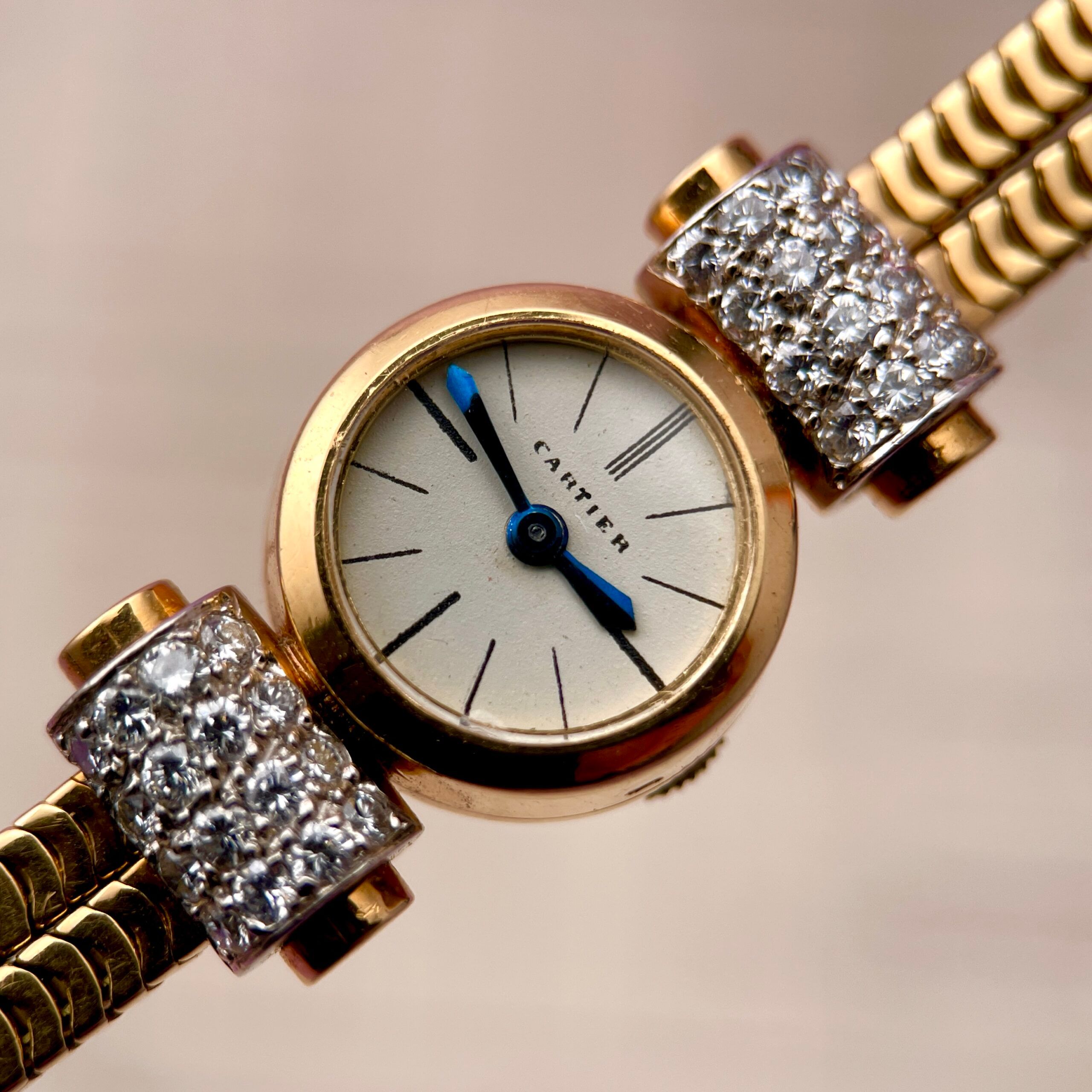 Cartier Art-Deco 1930s Gold & Diamond Cocktail Watch, photo 5 of 15