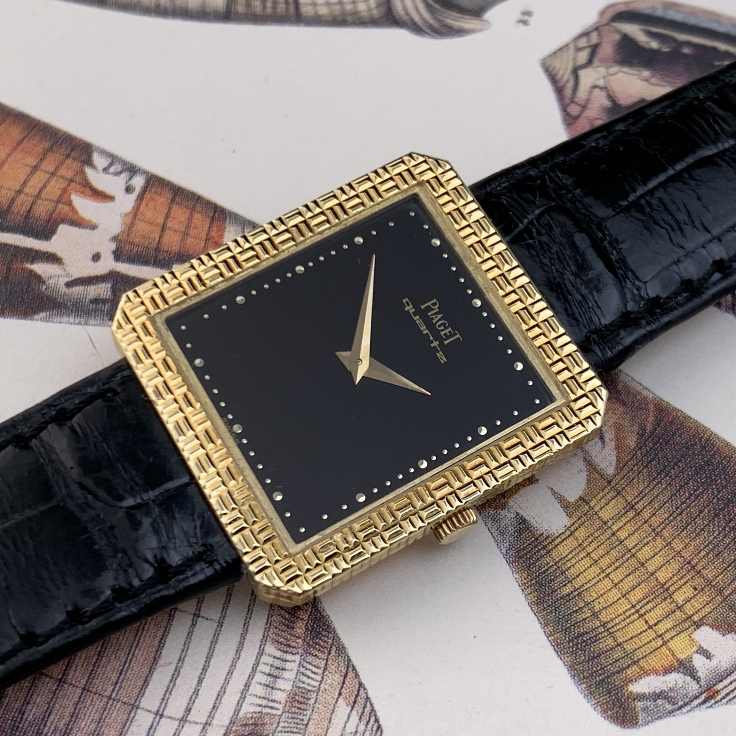 Piaget Onyx Dial Yellow Gold Gentlemen Dress Watch, photo 3 of 12