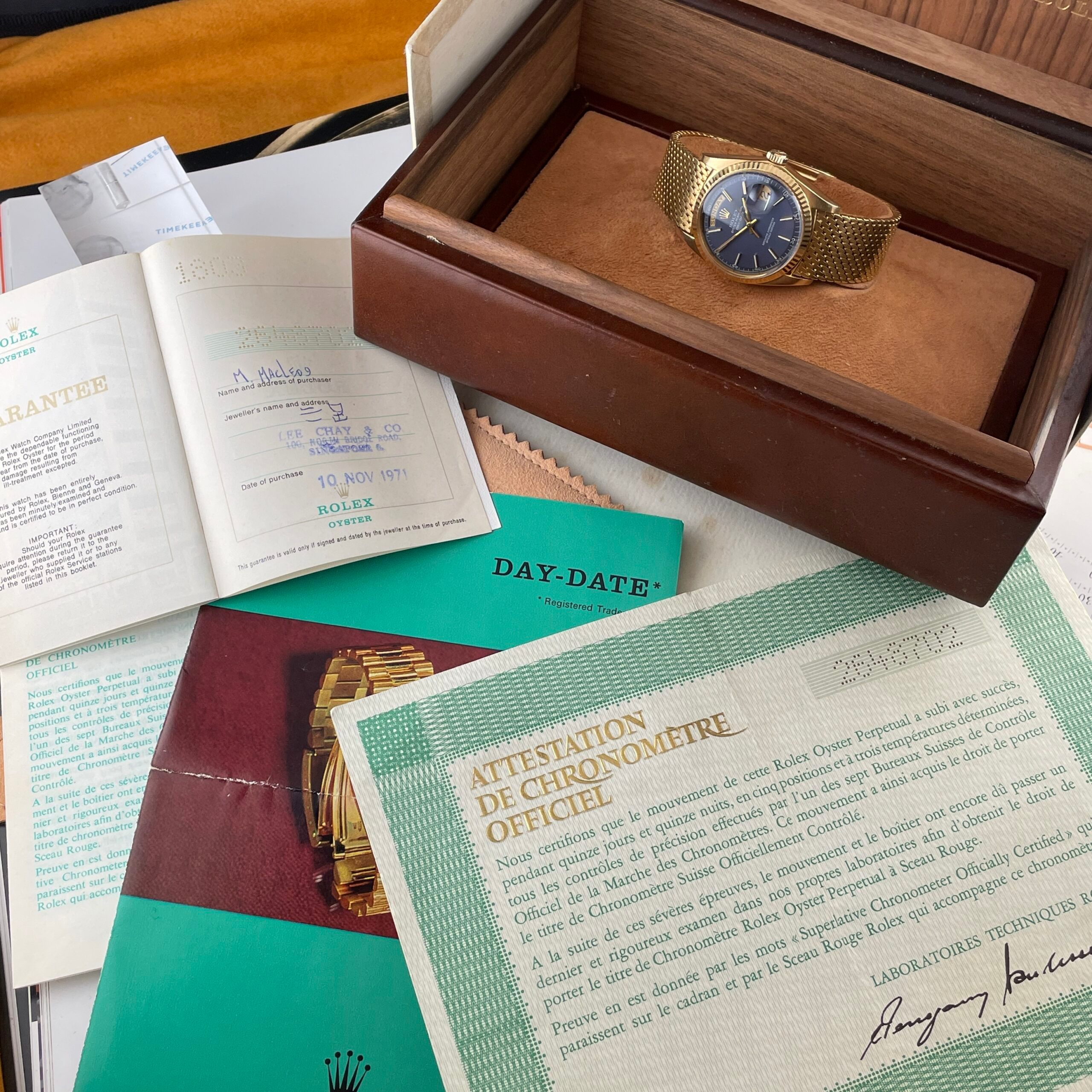 Rolex Day-Date 1803 Mat Blue Dial with Original Mesh Bracelet, photo 3 of 22