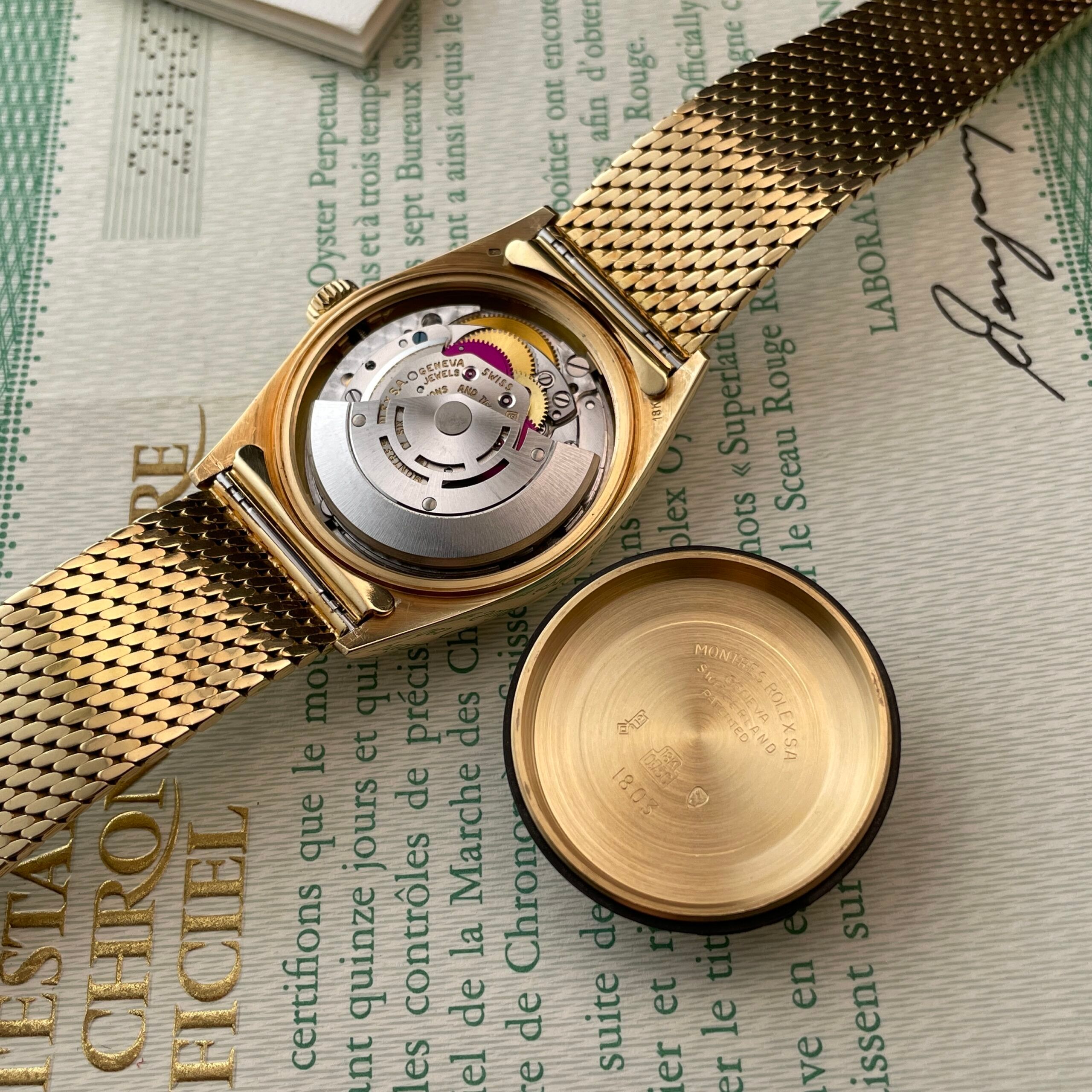Rolex Day-Date 1803 Mat Blue Dial with Original Mesh Bracelet, photo 18 of 22