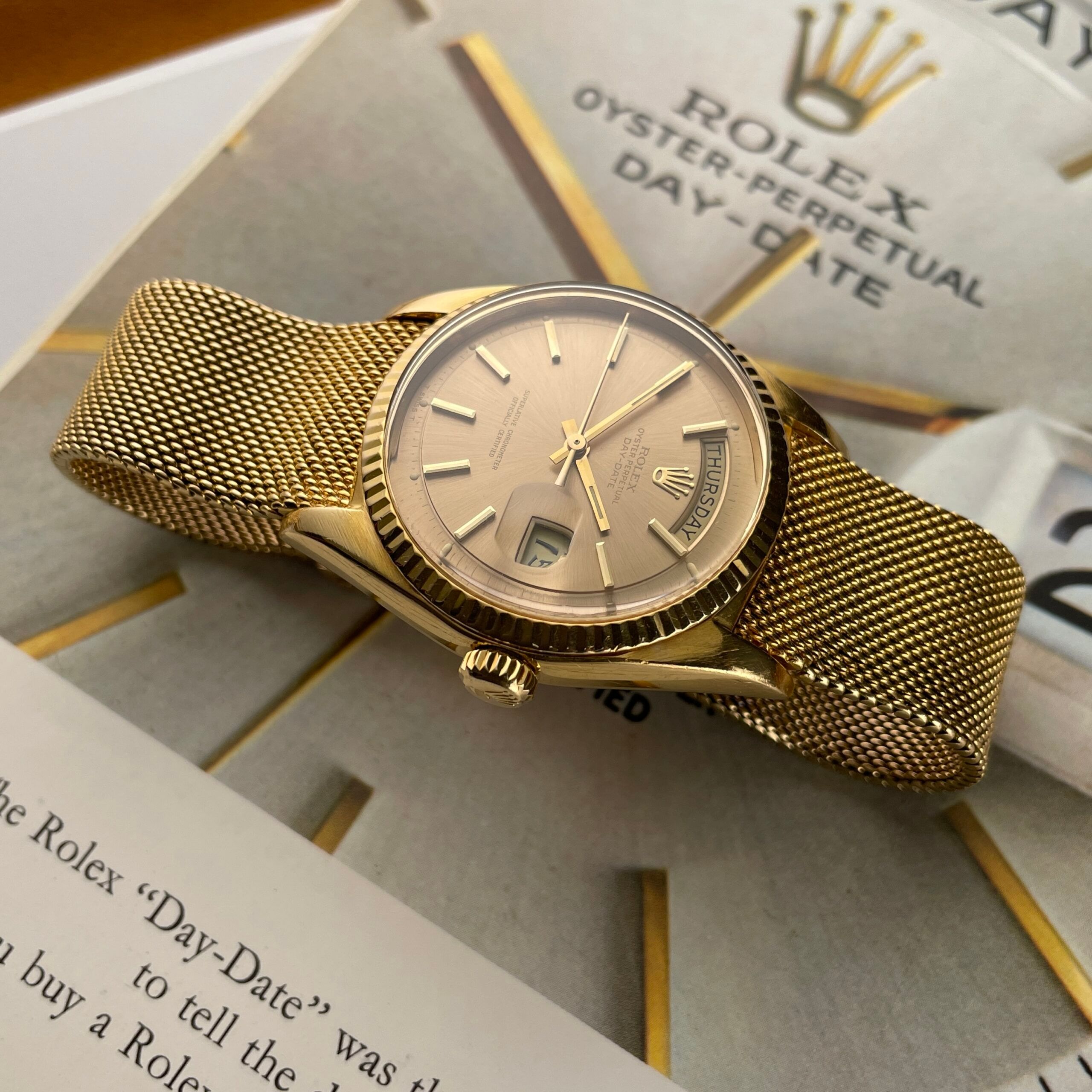 Rolex Day-Date 1803 Taupe Ghost with Mesh Bracelet, photo 5 of 17