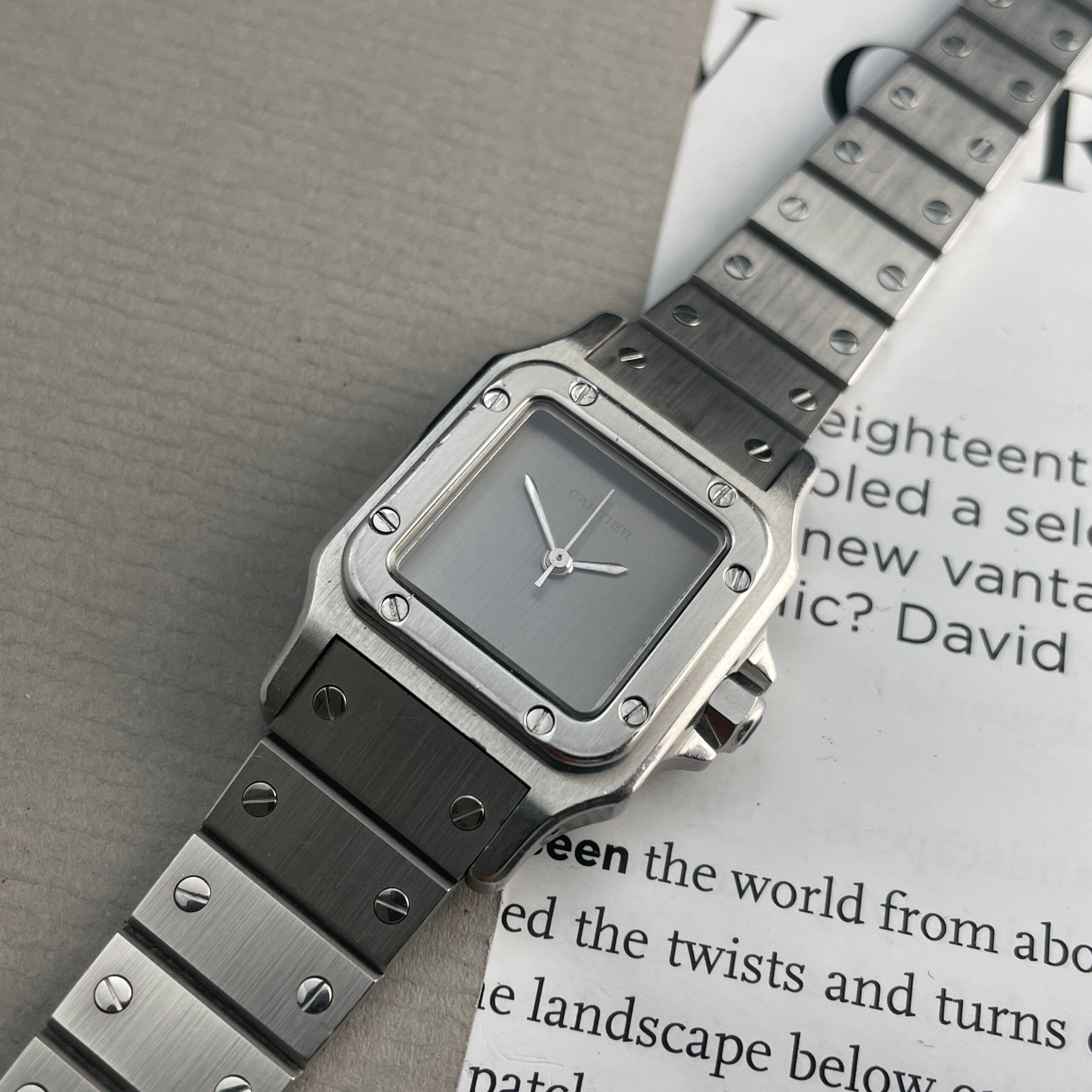 Cartier Santos Grey ‘Slate’ Dial, photo 4 of 14