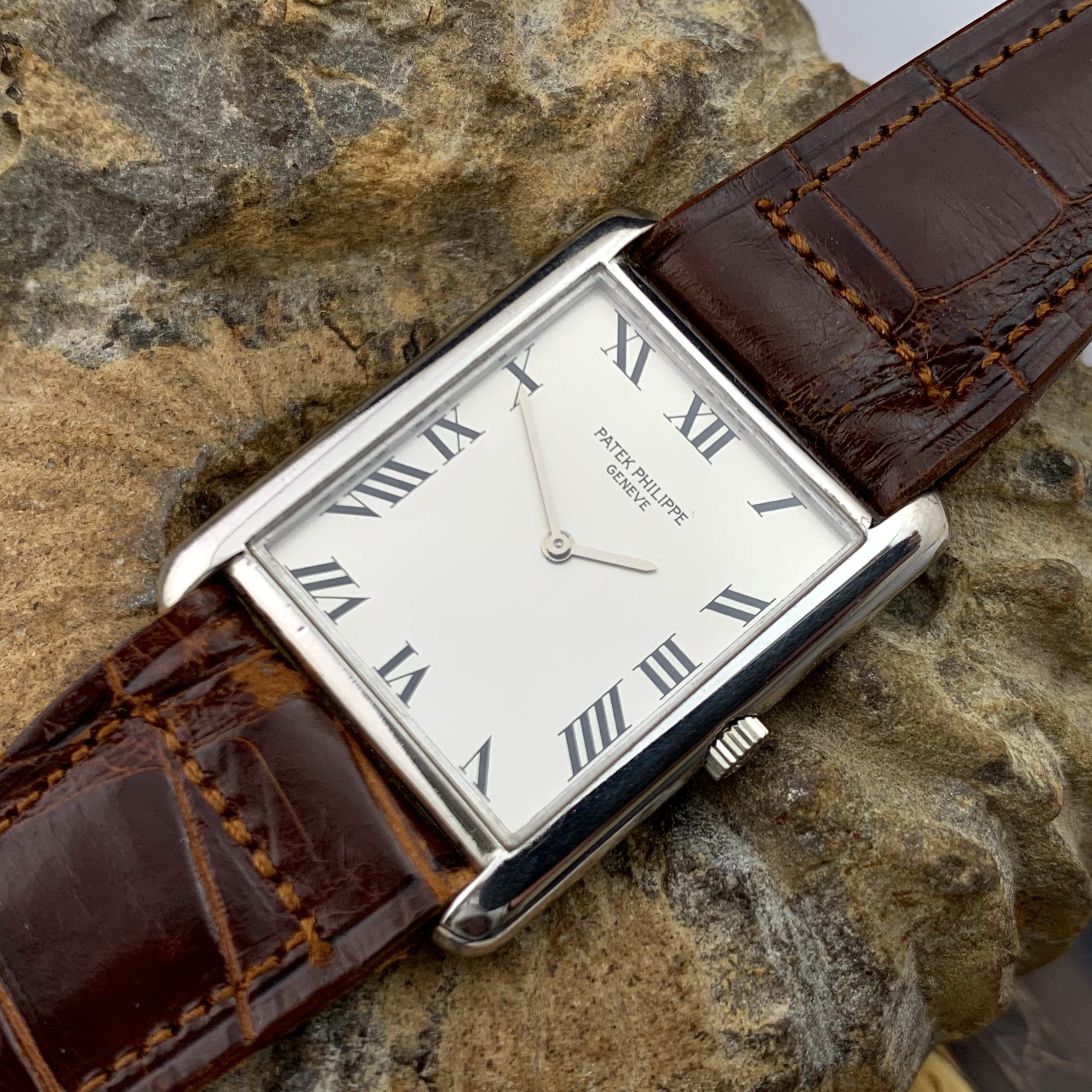 Patek Philippe 1966 Rare ‘Tank’ White Gold Dress Watch, photo 3 of 18