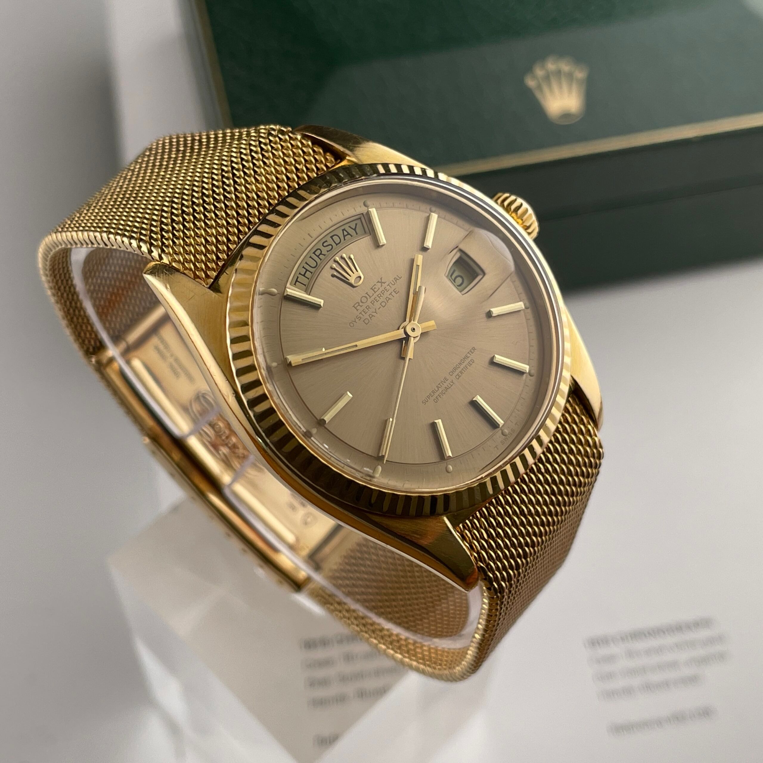 Rolex Day-Date 1803 Taupe Ghost with Mesh Bracelet, photo 4 of 17