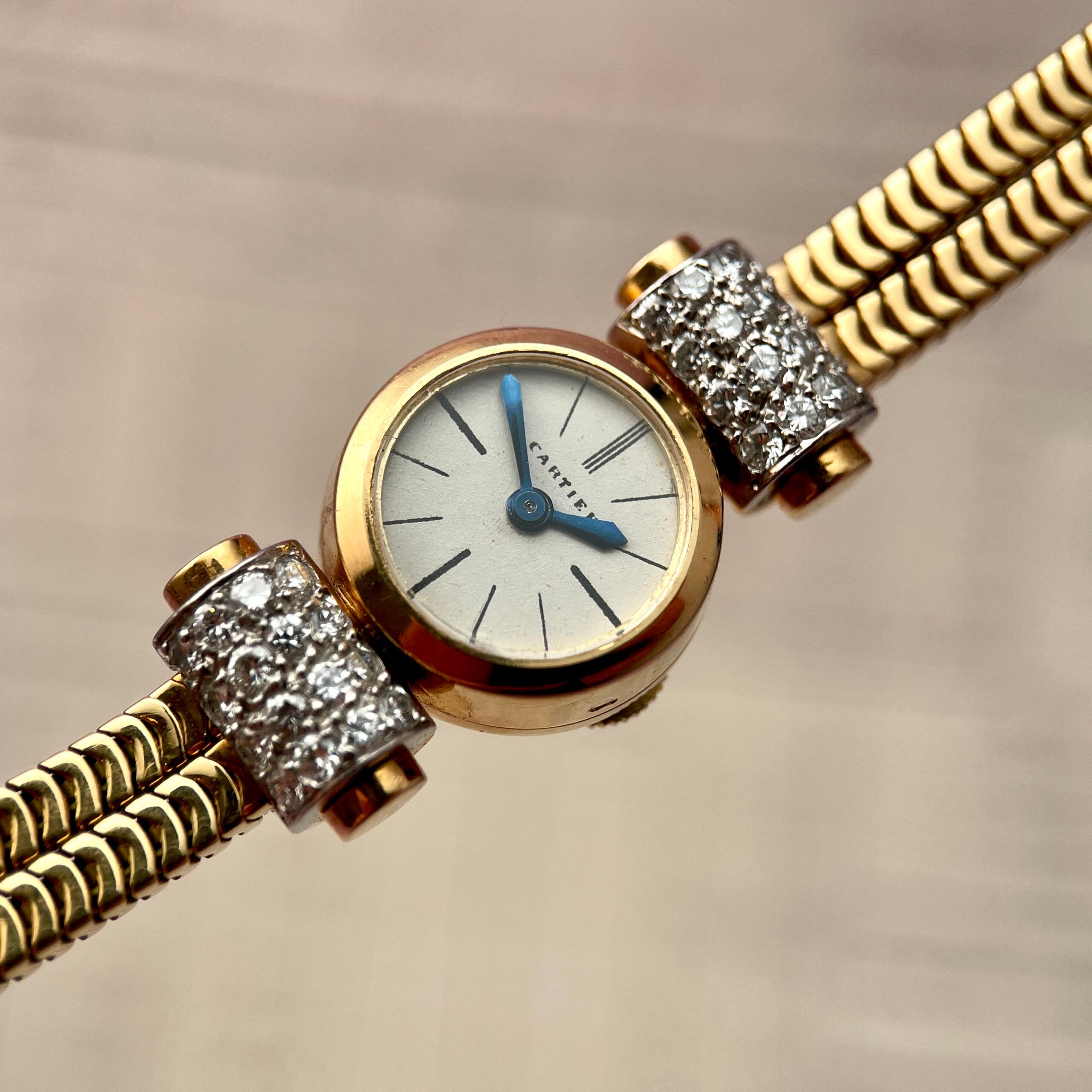 Cartier Art-Deco 1930s Gold & Diamond Cocktail Watch, photo 2 of 15
