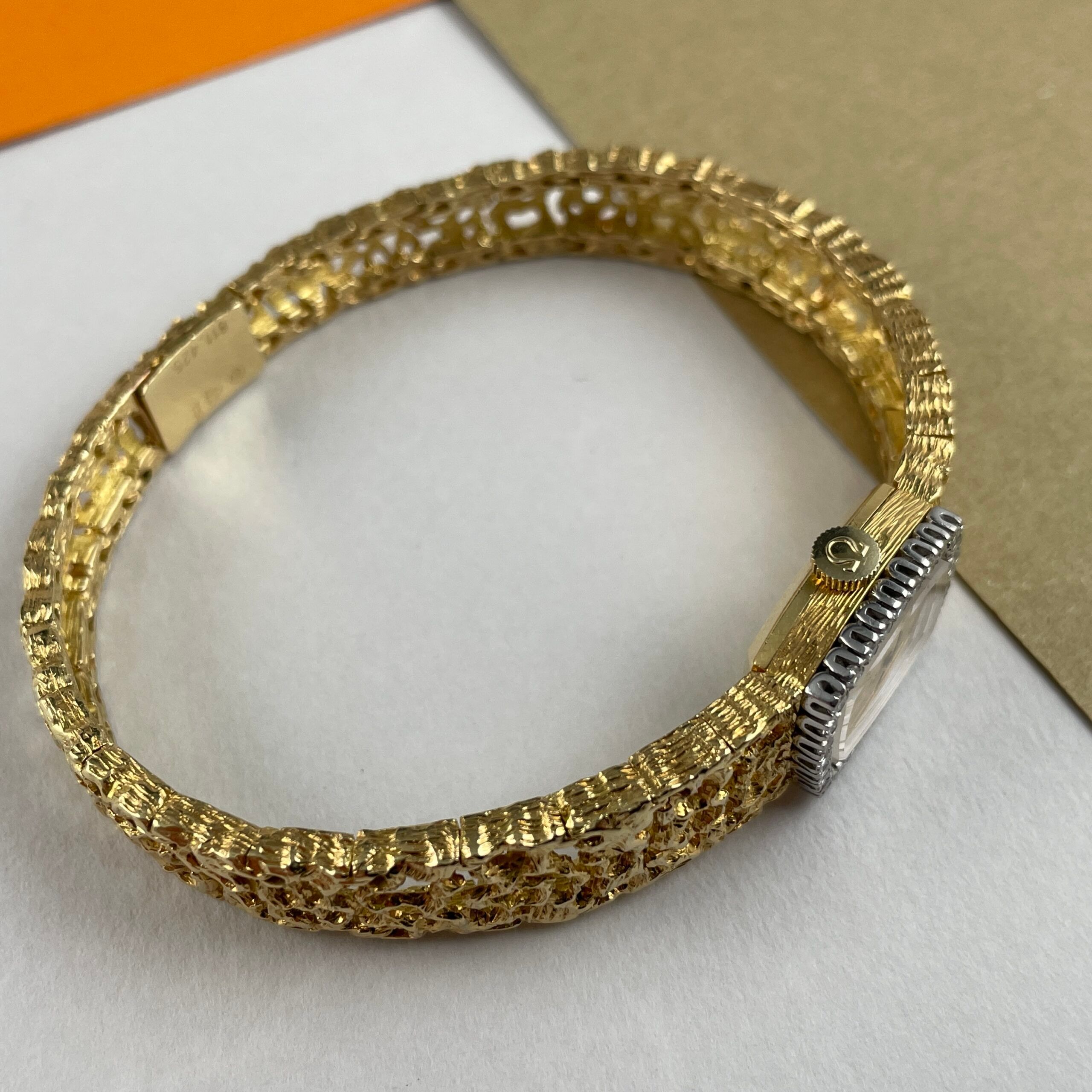 Omega Classic Mailles d’Or Gilbert Albert Diamond Cocktail Watch ‘Naturalistic’