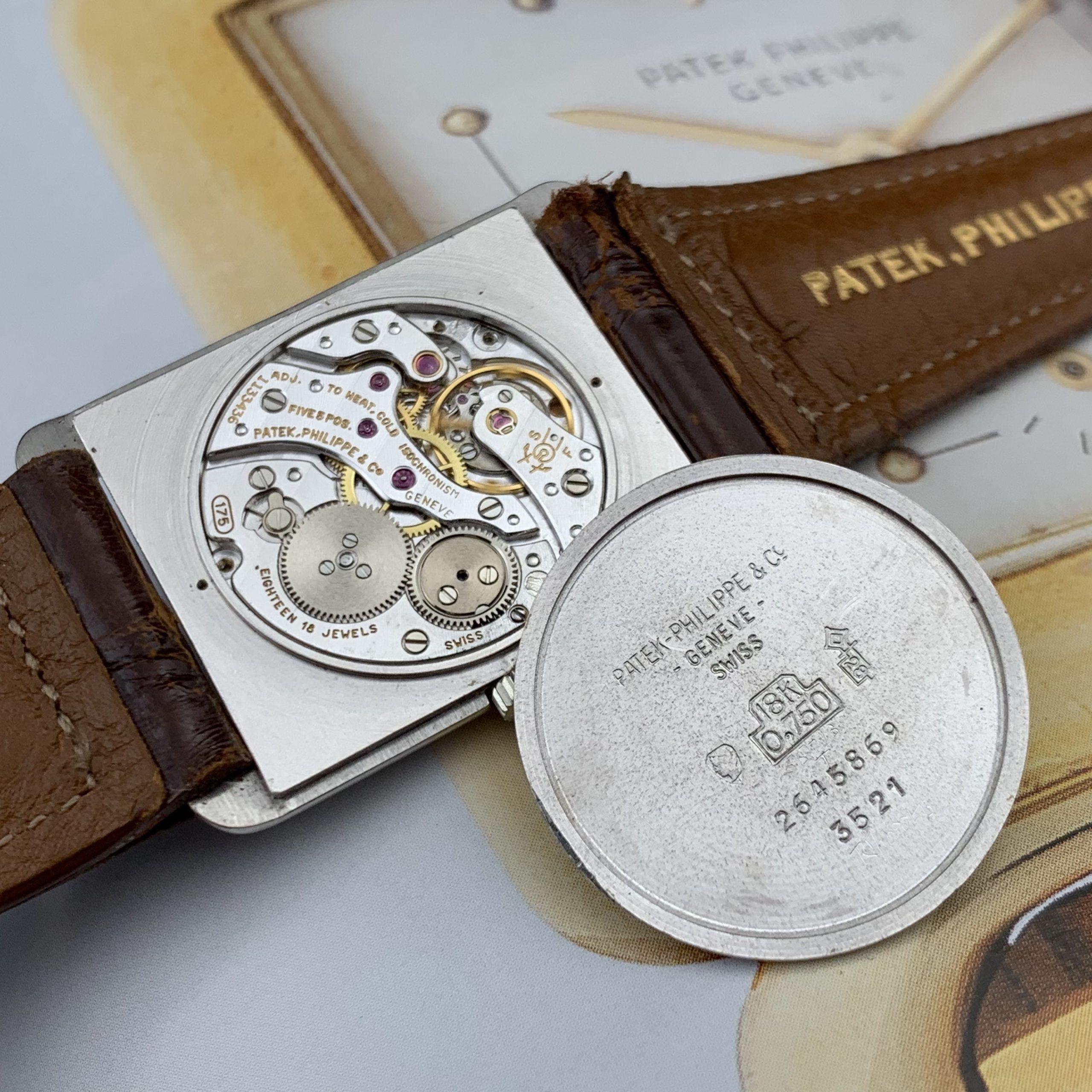 Patek Philippe 1966 Rare ‘Tank’ White Gold Dress Watch, photo 10 of 18