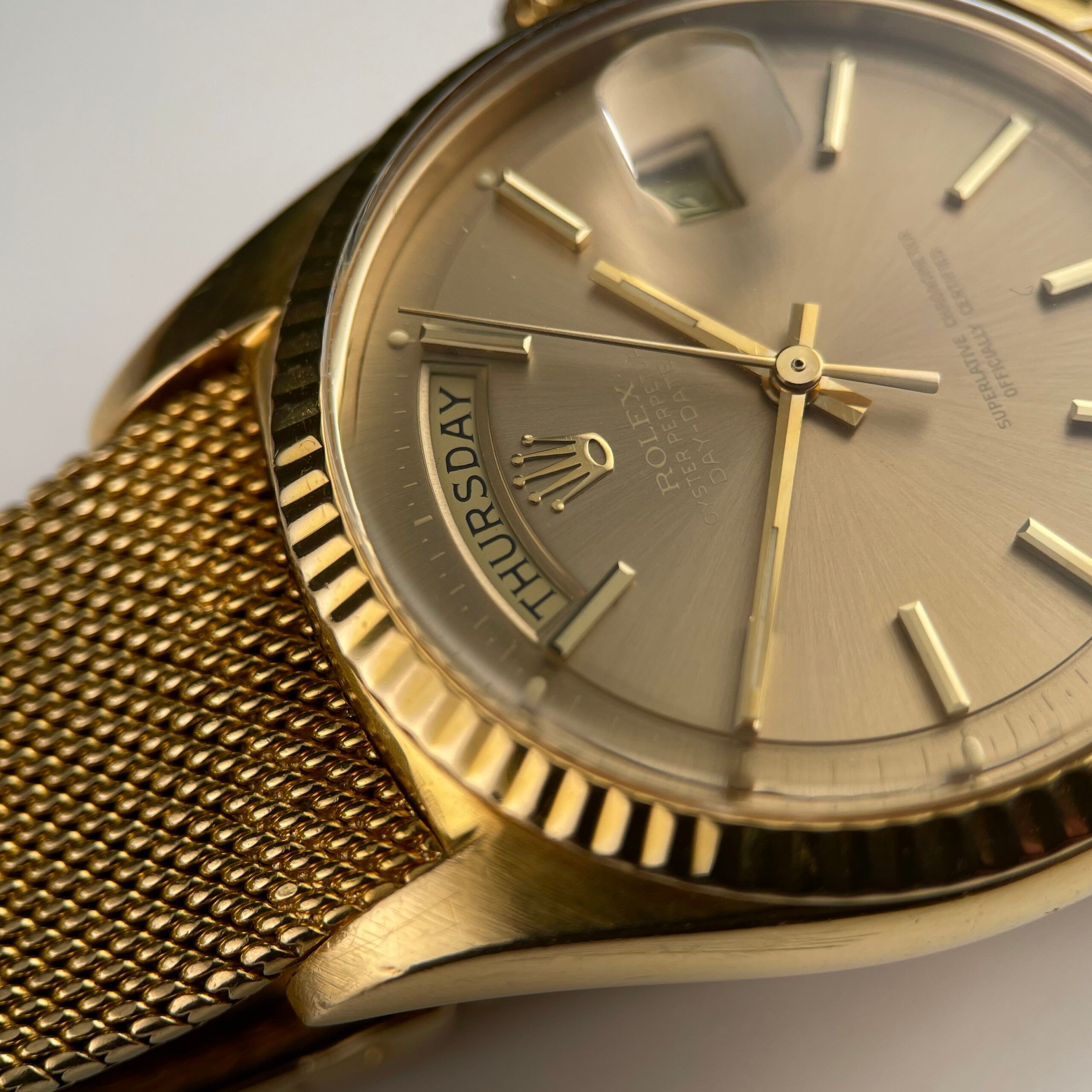 Rolex Day-Date 1803 Taupe Ghost with Mesh Bracelet, photo 10 of 17