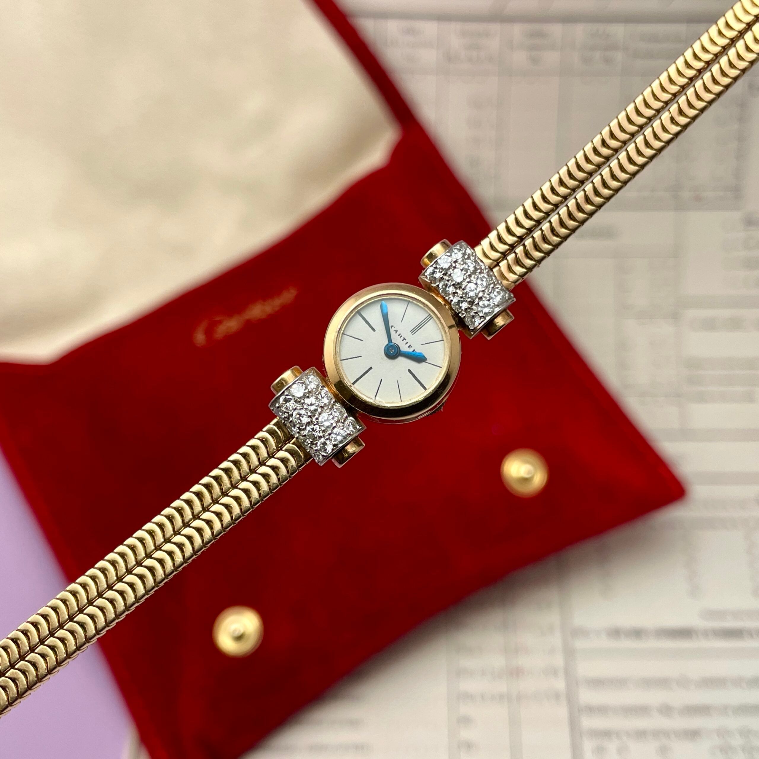 Cartier Art-Deco 1930s Gold & Diamond Cocktail Watch, photo 8 of 15