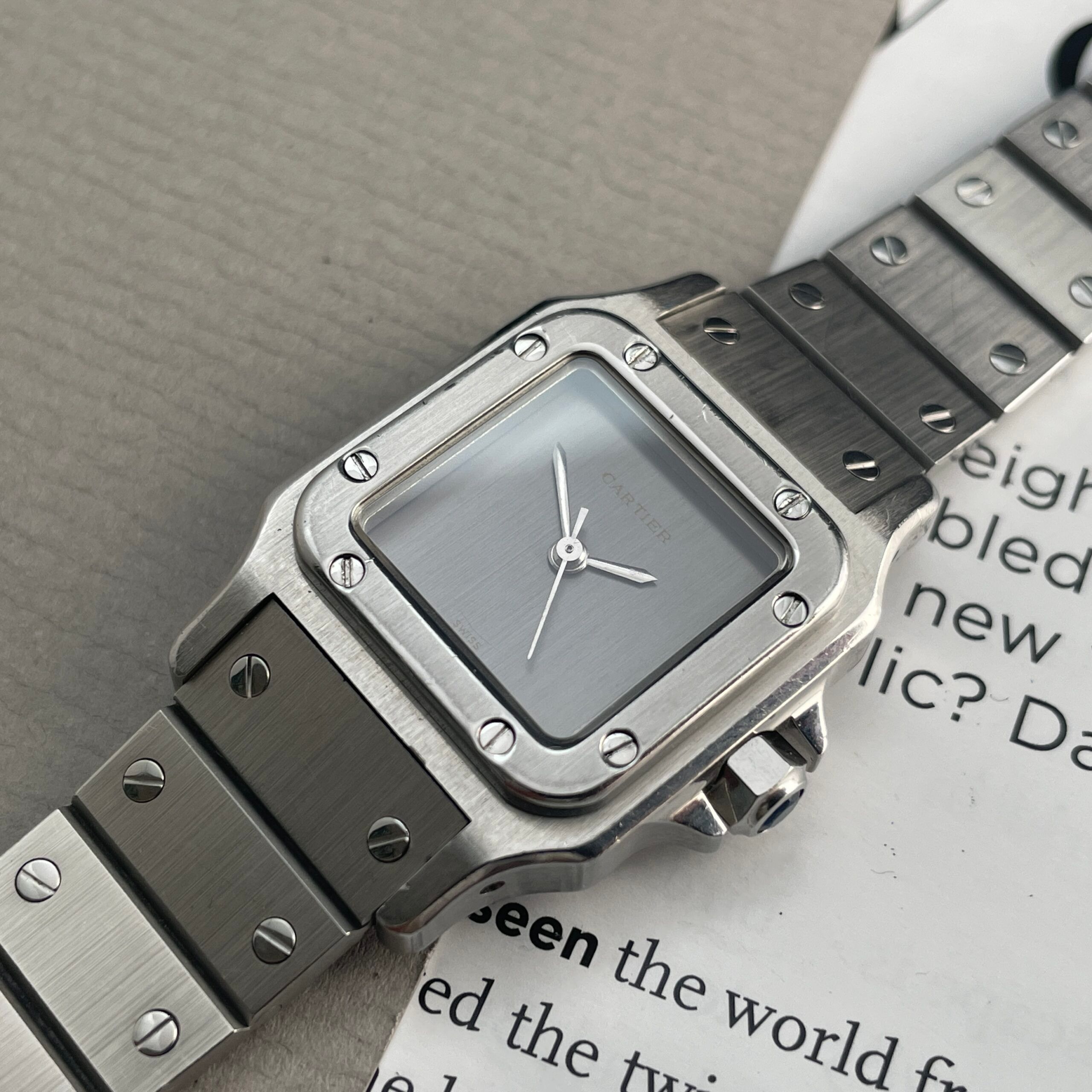 Cartier Santos Grey ‘Slate’ Dial, photo 3 of 14