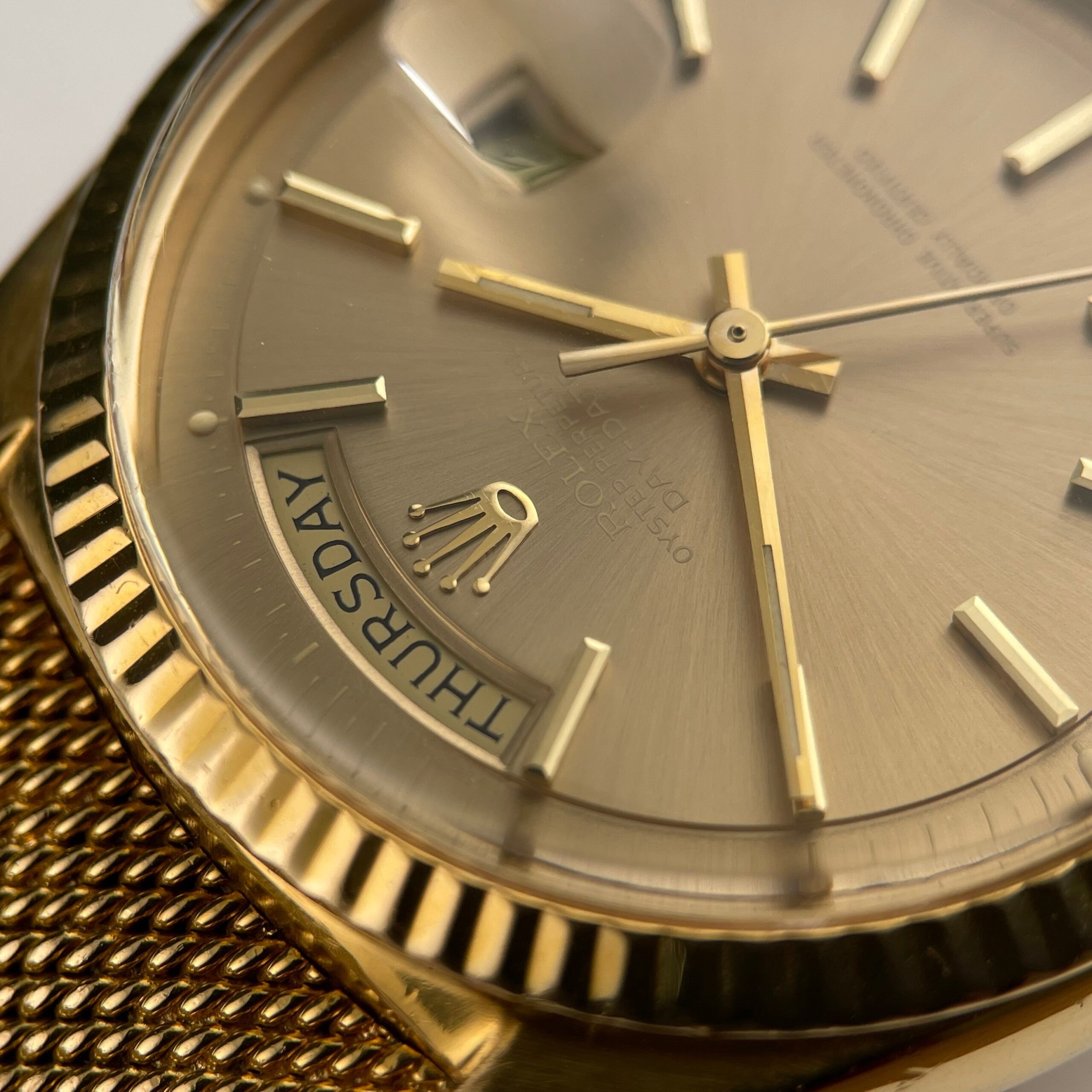 Rolex Day-Date 1803 Taupe Ghost with Mesh Bracelet, photo 2 of 17
