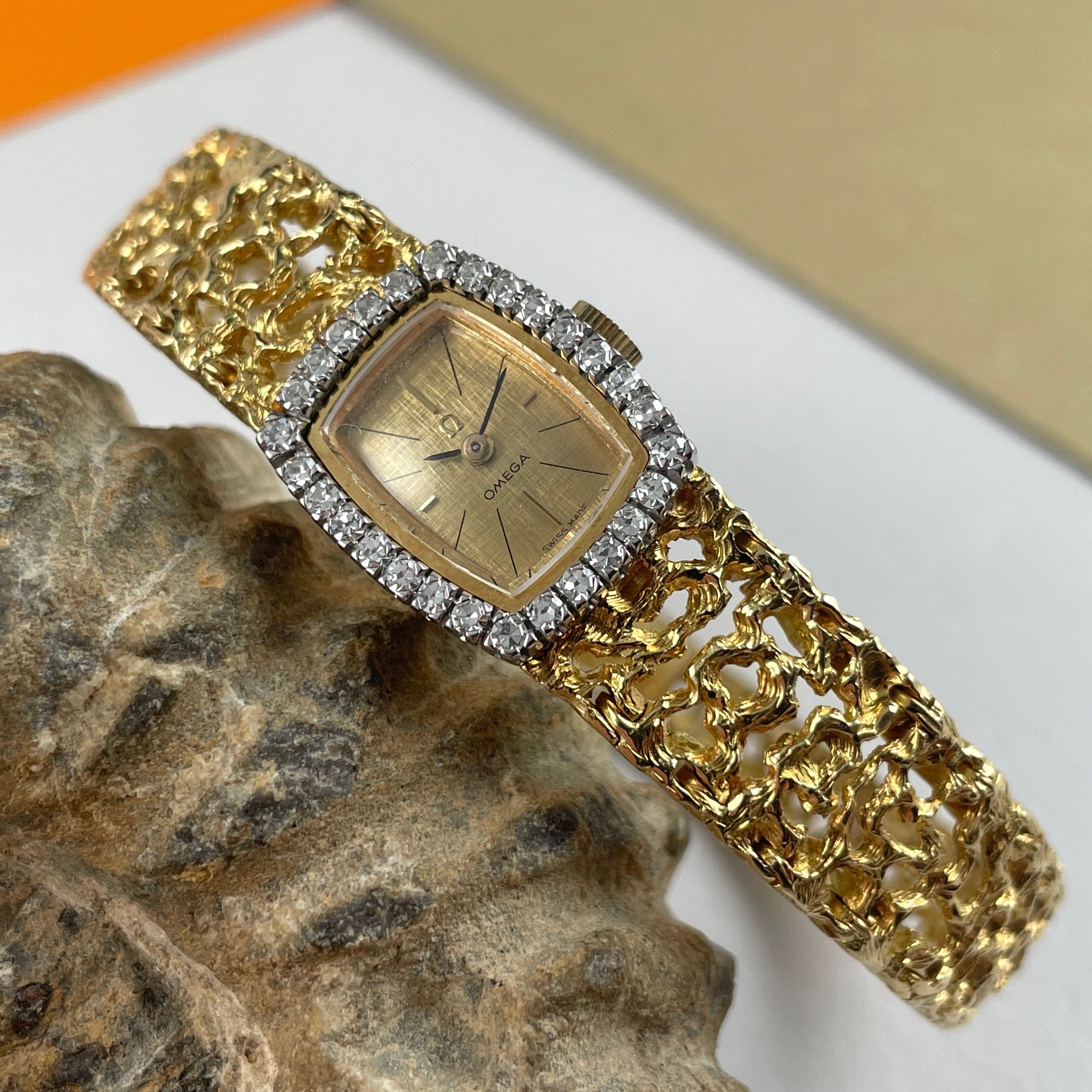 Omega Classic Mailles d’Or Gilbert Albert Diamond Cocktail Watch ‘Naturalistic’, photo 3 of 14