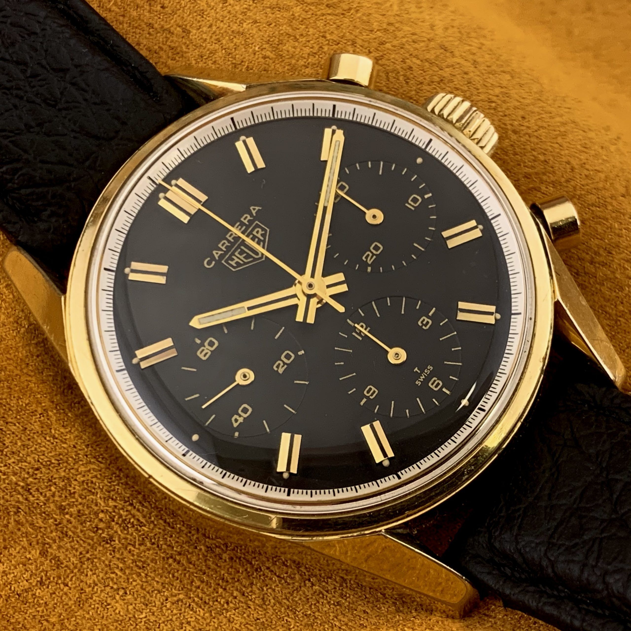 Heuer Carrera 2448n Valjoux 72 Matte Black /, photo 3 of 13