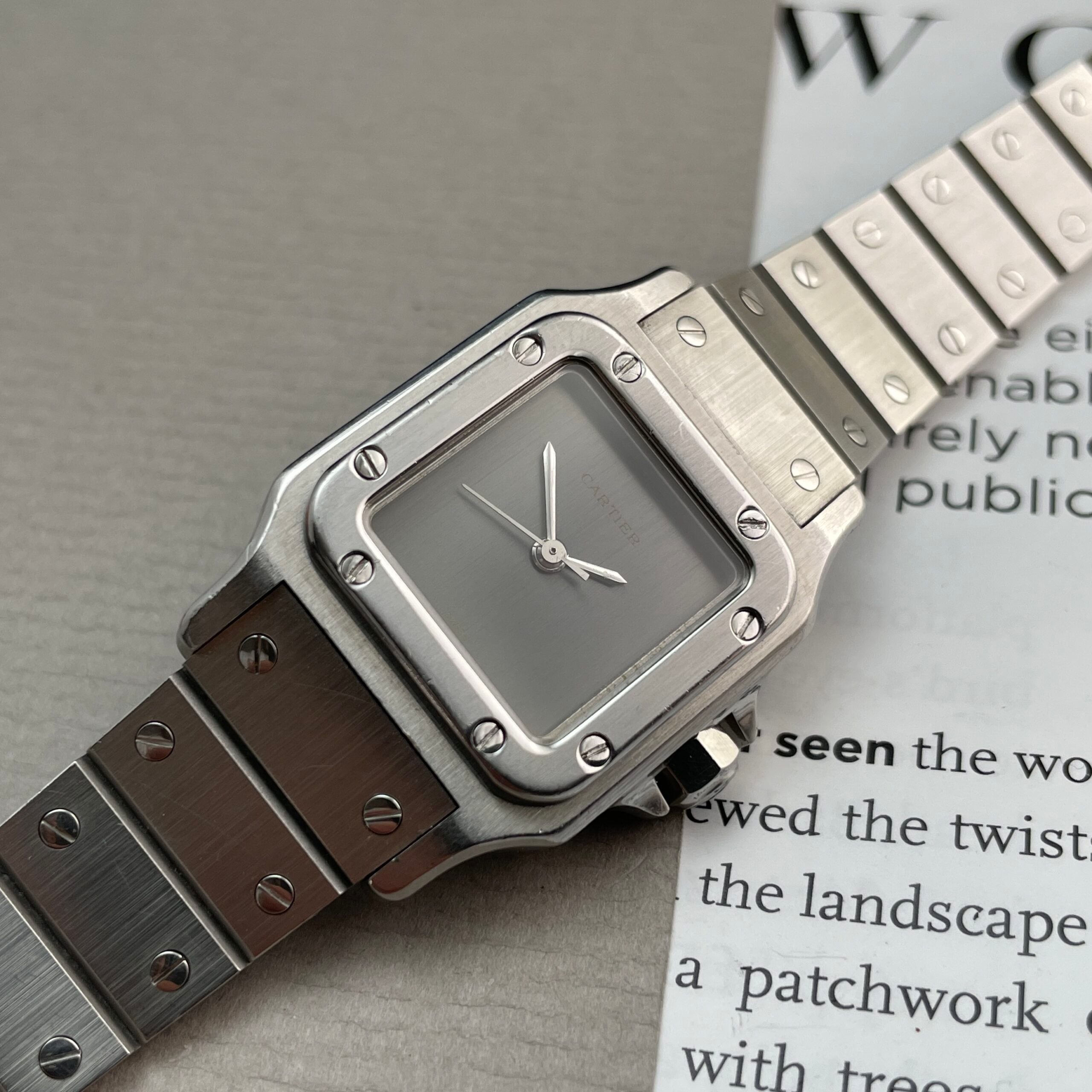 Cartier Santos Grey ‘Slate’ Dial, photo 7 of 14