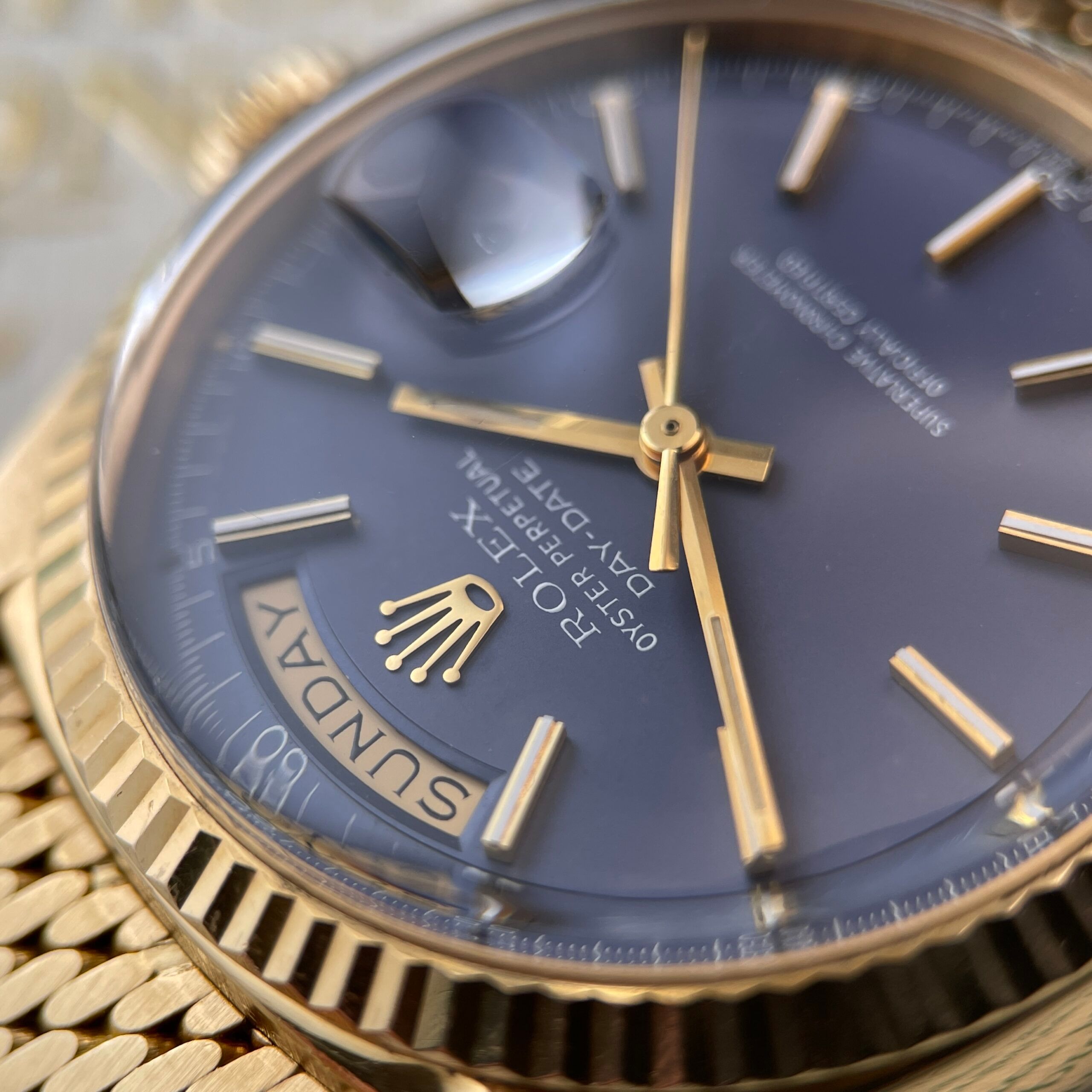 Rolex Day-Date 1803 Mat Blue Dial with Original Mesh Bracelet, photo 8 of 22