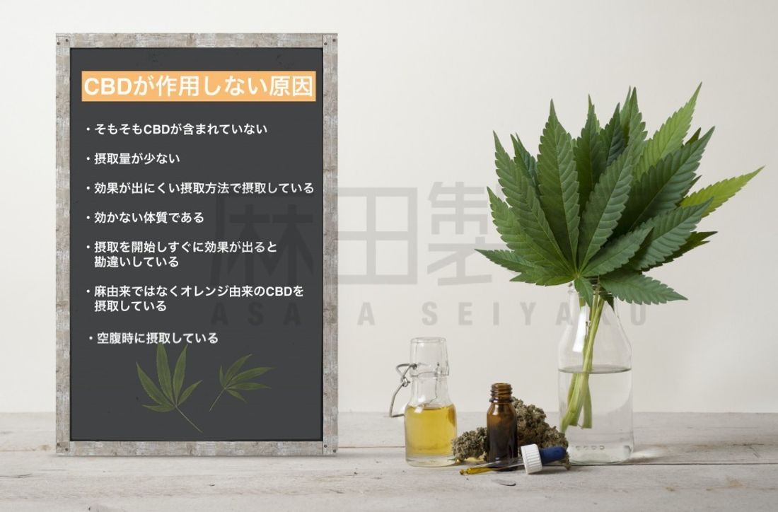 CBDが効かない原因