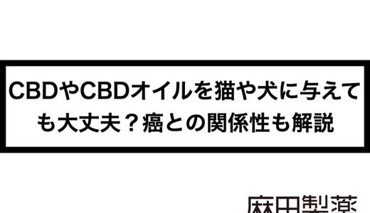 CBDオイルは猫や犬に効果あり?癌やてんかん等の症状例や副作用も解説!