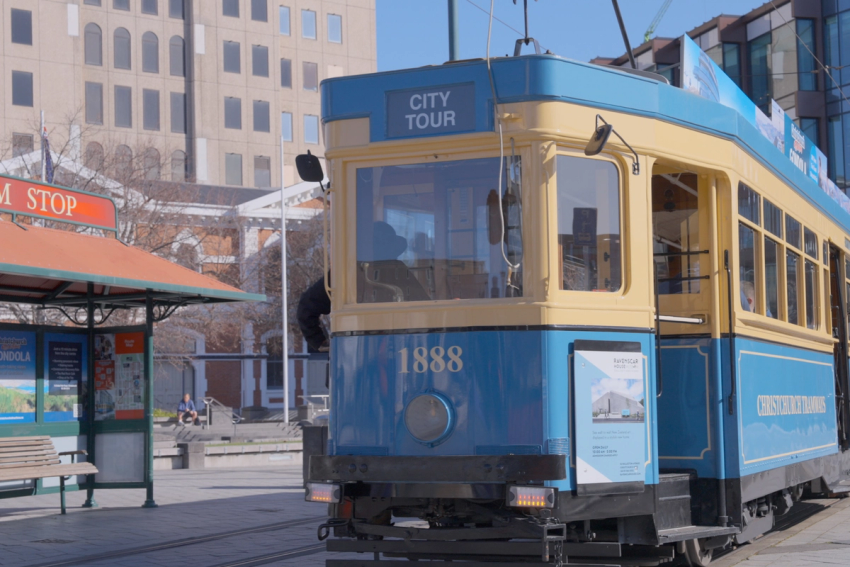 A tram in Christchurch