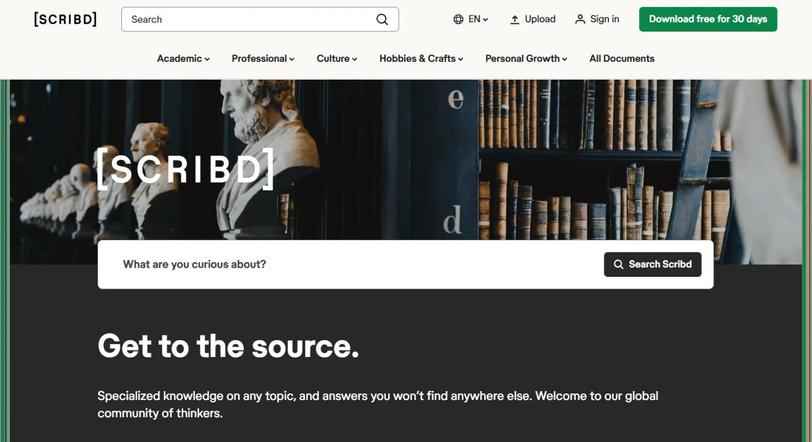 Scribd Provides Subscription-Based Access to a Large Content Library