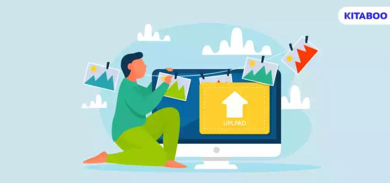 Image upload concept for landing page bloggg