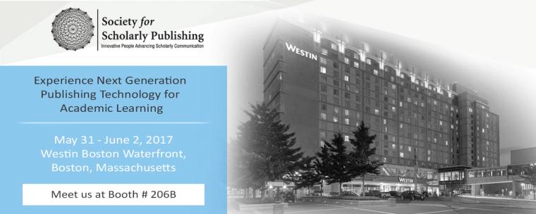 Society for Scholarly Publishing 2017 Banner