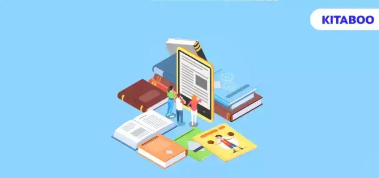 Library concept with online reading and ebooks symbols isometric blog