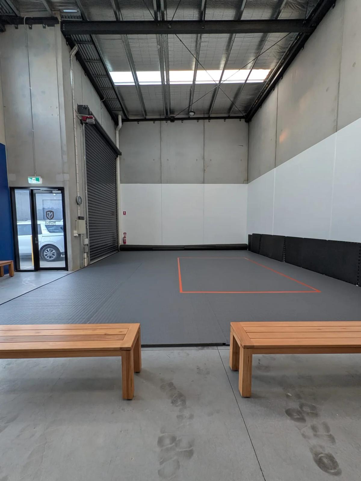 The mat room at Noble Grounds BJJ in Mitcham