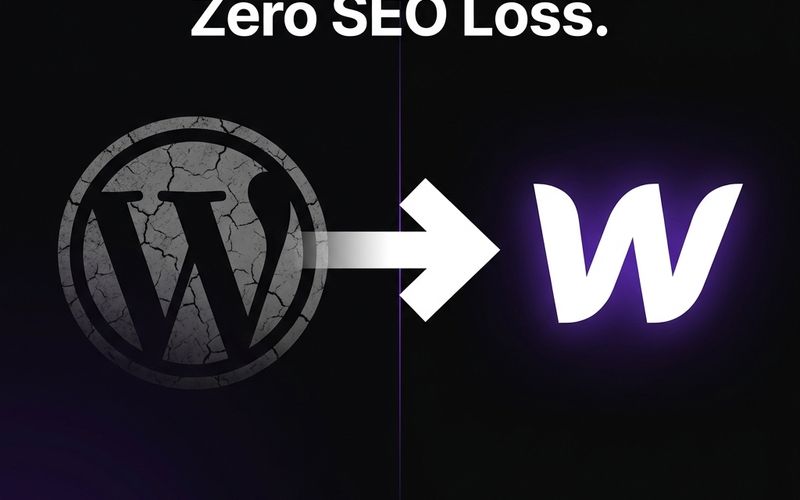 WordPress to Webflow migration guide showing redirect mapping and CMS structure