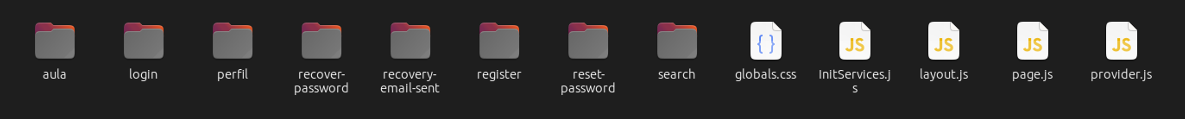 estrutura de paginas