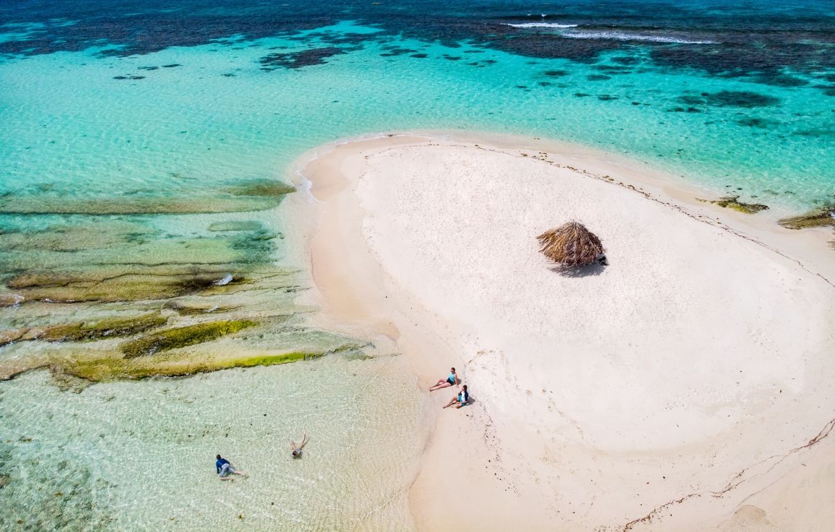 Top View of Caribbean Island Mopion