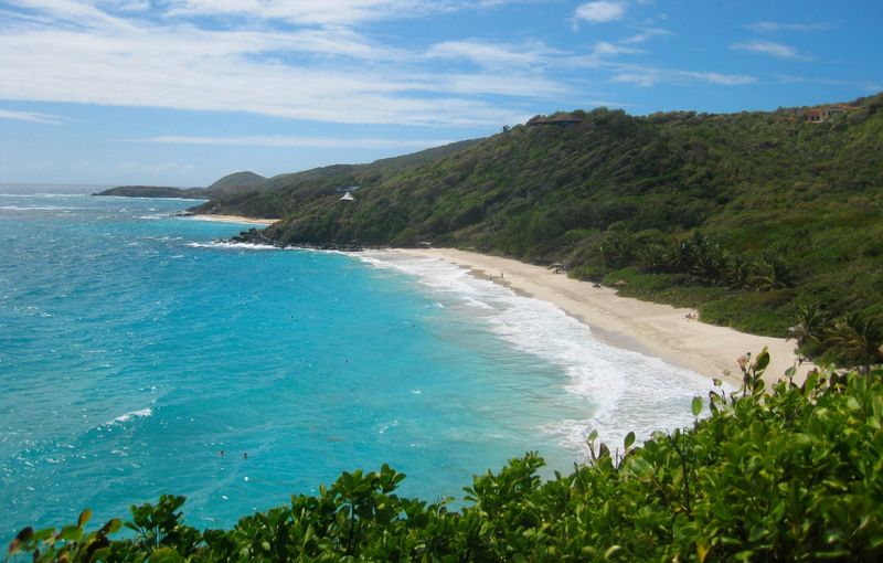 Overhead View of an Exclusive Caribbean Beach