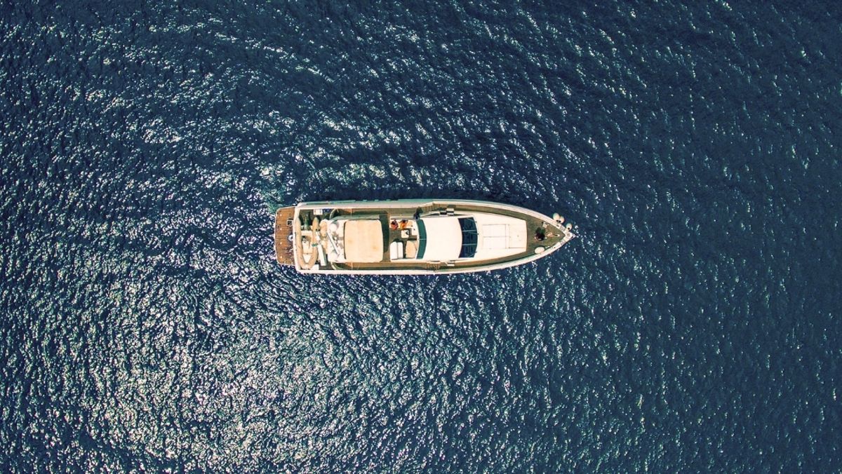 Yacht Sailing on Sea