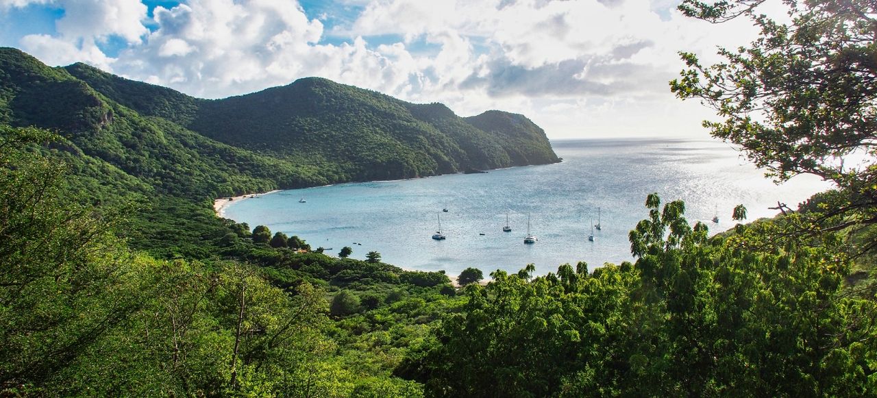 Chatham Bay on Union Island, Saint Vincent and the Grenadines, Lesser Antilles