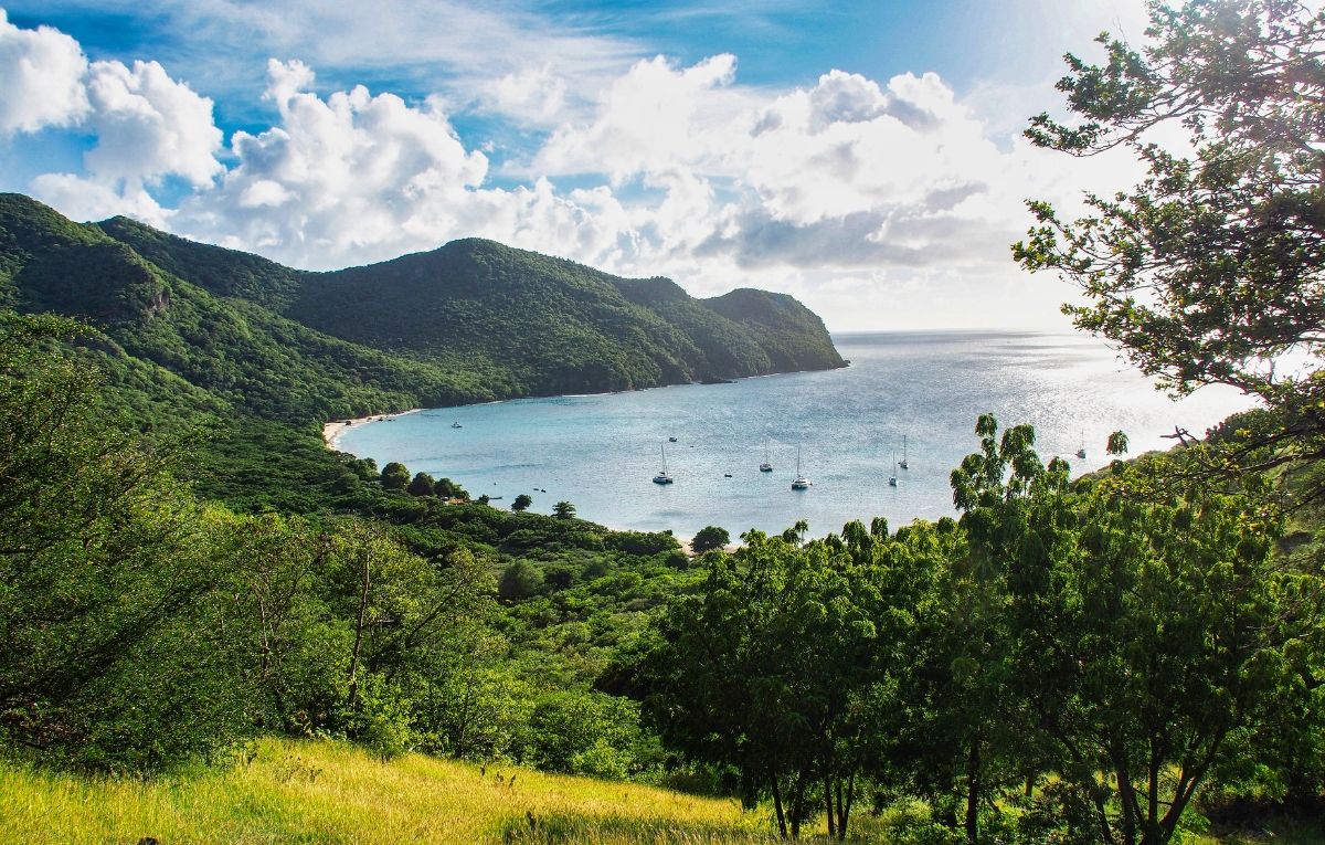 Chatham Bay on Union Island, Saint Vincent and the Grenadines, Lesser Antilles