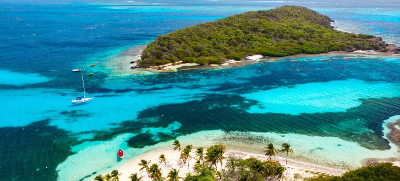Top View of Tobago Cays