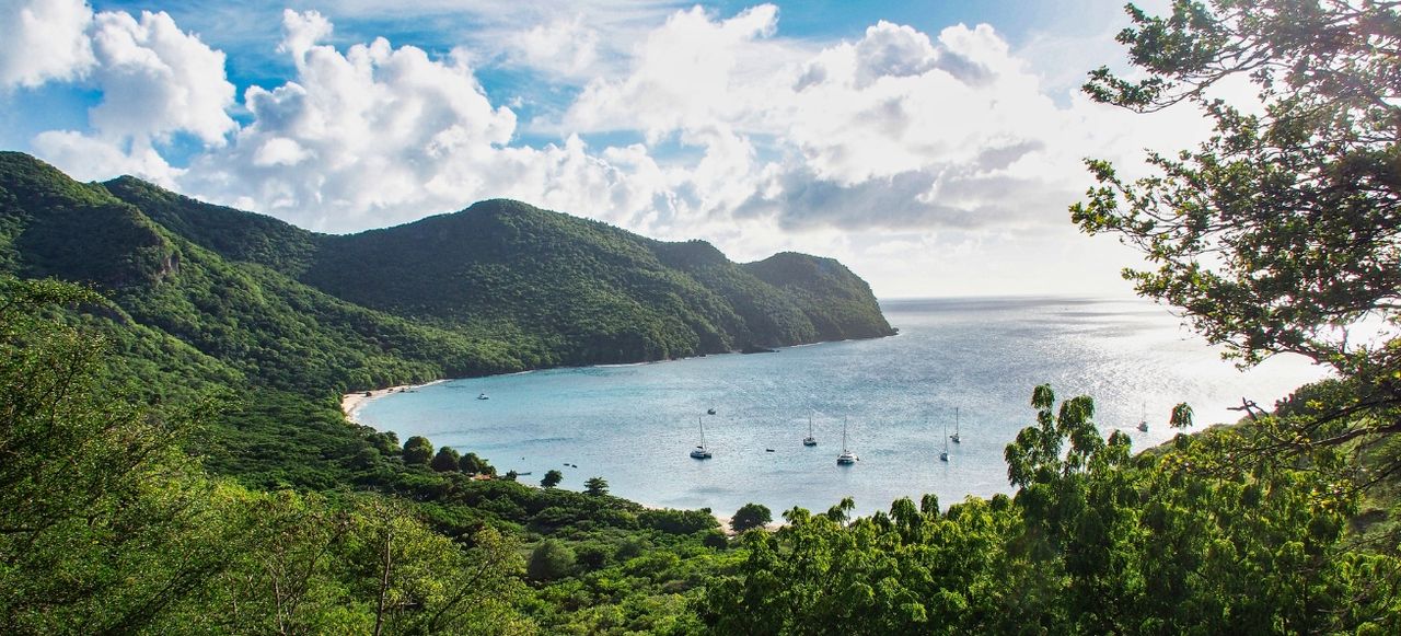 Chatham Bay on Union Island, Saint Vincent and the Grenadines, Lesser Antilles