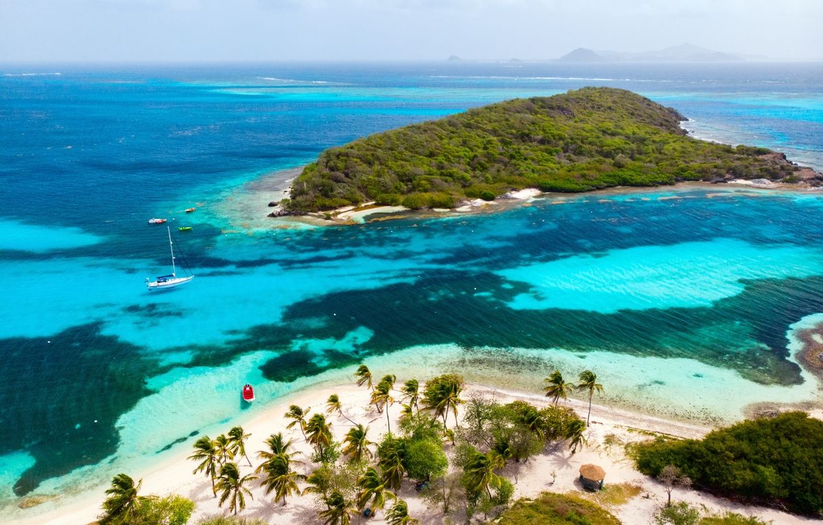 Top View of  Tobago Cays